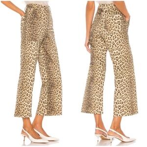 ANTHROPOLOGIE CAPULET JEANS in Leopard   jaguar print button fly high rise